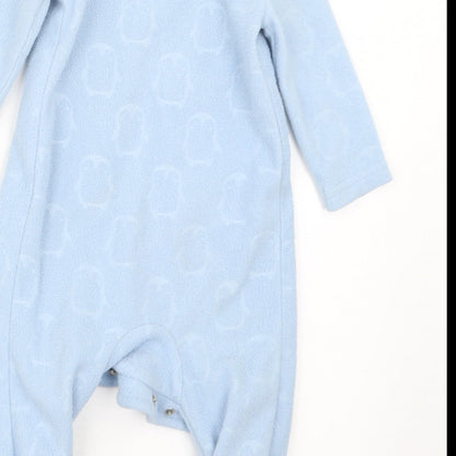 F&F Boys Blue Geometric  Babydoll One Piece Size 0-3 Months