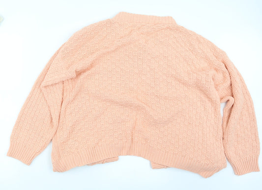 Womens UK Size M PINK Pink Cardigan Jumper