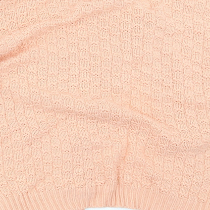 Womens UK Size M PINK Pink Cardigan Jumper