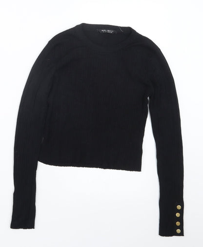 Womens UK Size 10 Select Black Cropped T-Shirt