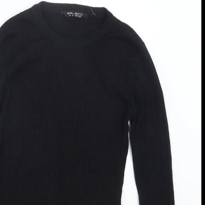 Womens UK Size 10 Select Black Cropped T-Shirt