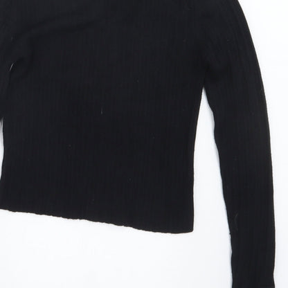 Womens UK Size 10 Select Black Cropped T-Shirt
