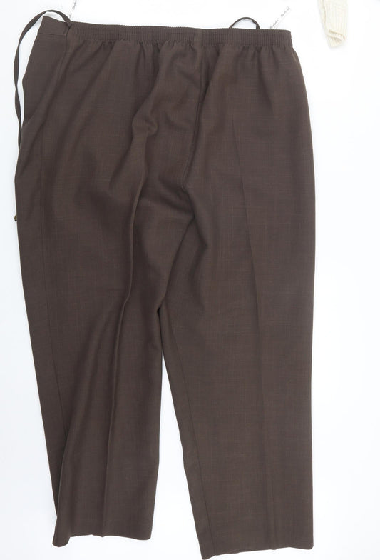 Womens UK Size 20 Berkertex Regular Fit  Brown Trousers