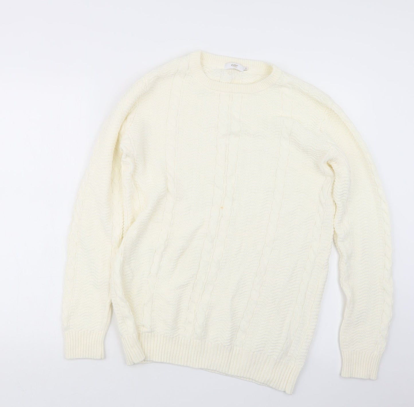 Cotton Traders Womens Ivory  Knit Pullover Jumper Size M