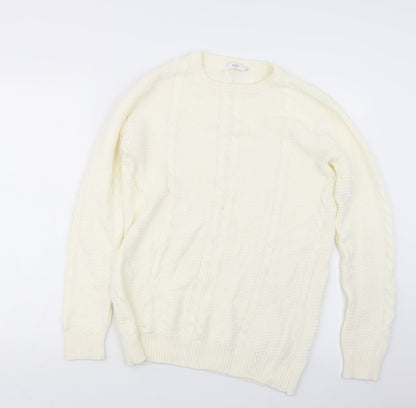 Cotton Traders Womens Ivory  Knit Pullover Jumper Size M