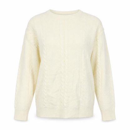 Womens UK Size M Cotton Traders Ivory Pullover Jumper