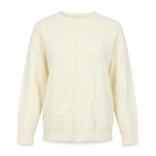 Womens UK Size M Cotton Traders Ivory Pullover Jumper
