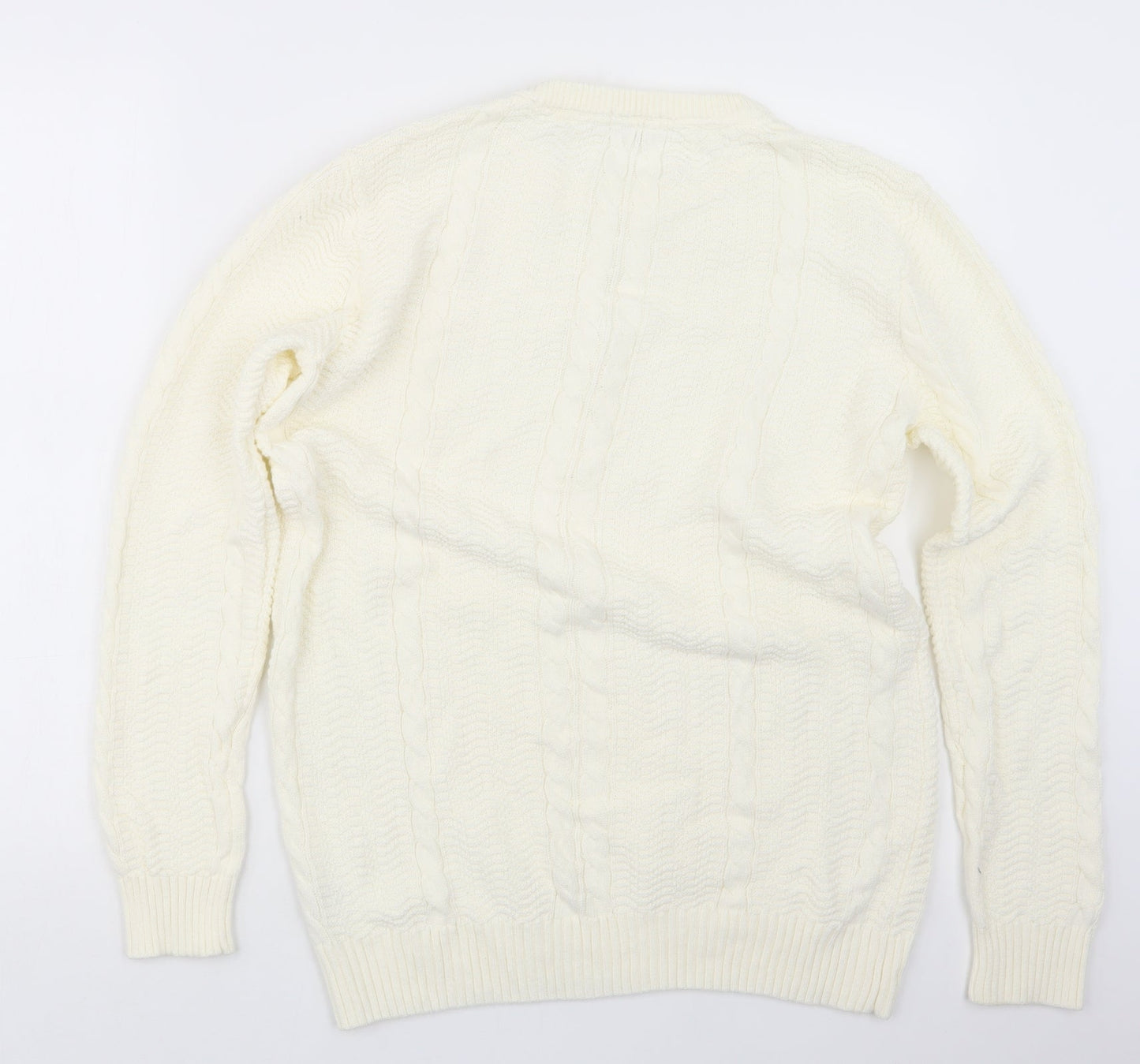 Cotton Traders Womens Ivory  Knit Pullover Jumper Size M