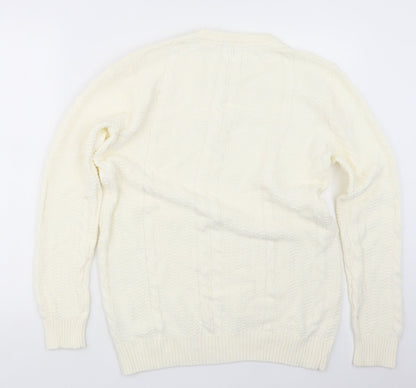 Cotton Traders Womens Ivory  Knit Pullover Jumper Size M