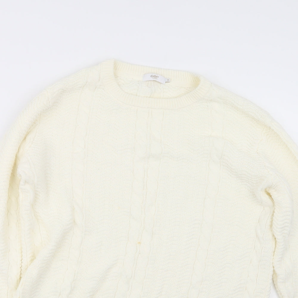 Cotton Traders Womens Ivory  Knit Pullover Jumper Size M