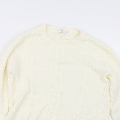Cotton Traders Womens Ivory  Knit Pullover Jumper Size M