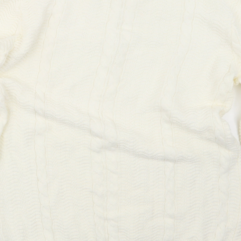 Cotton Traders Womens Ivory  Knit Pullover Jumper Size M
