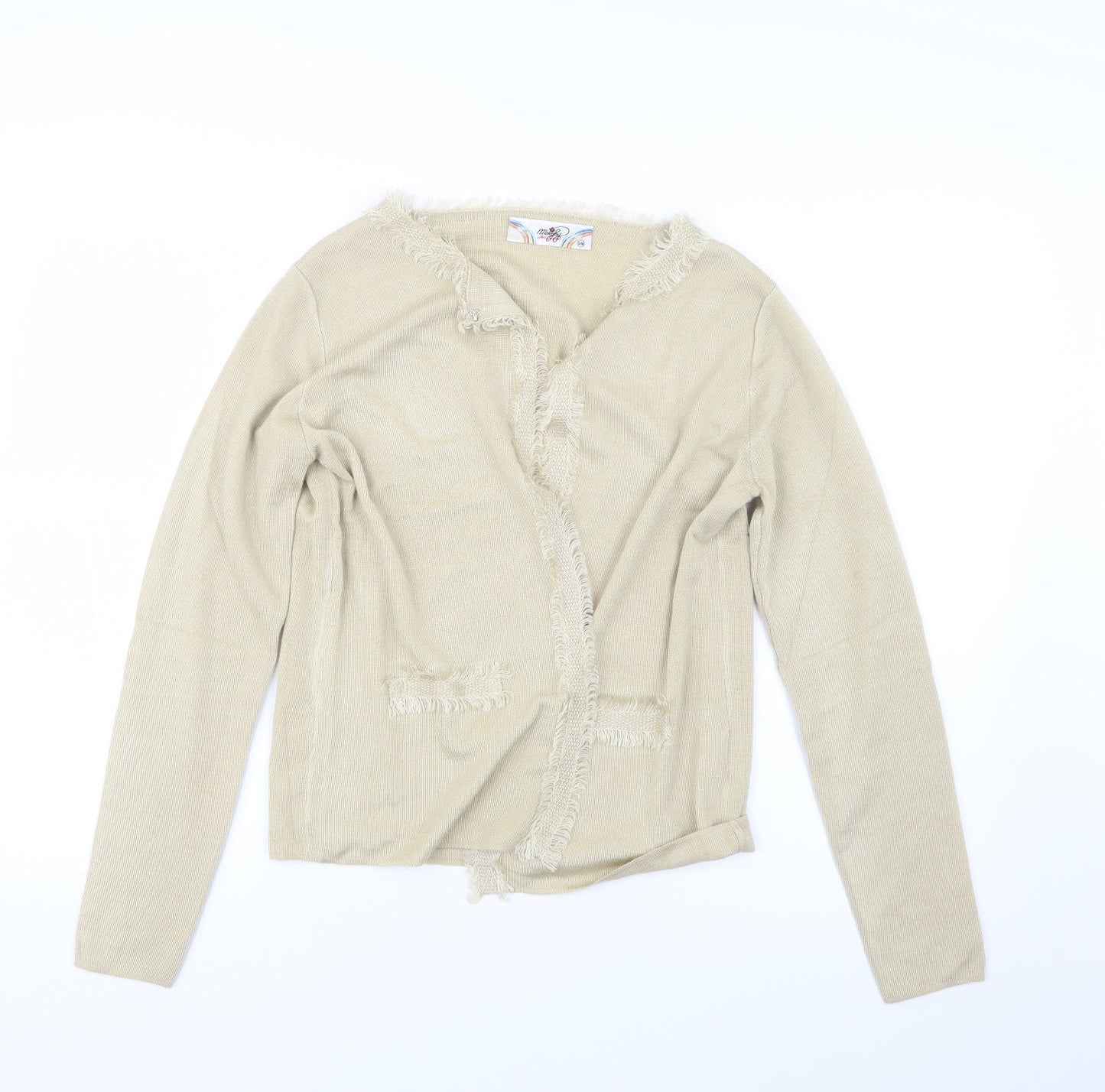 Morghy Womens Beige  Knit Cardigan Jumper Size S