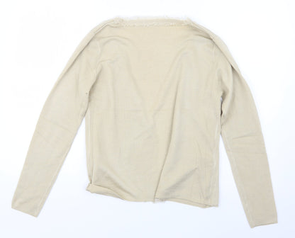 Morghy Womens Beige  Knit Cardigan Jumper Size S