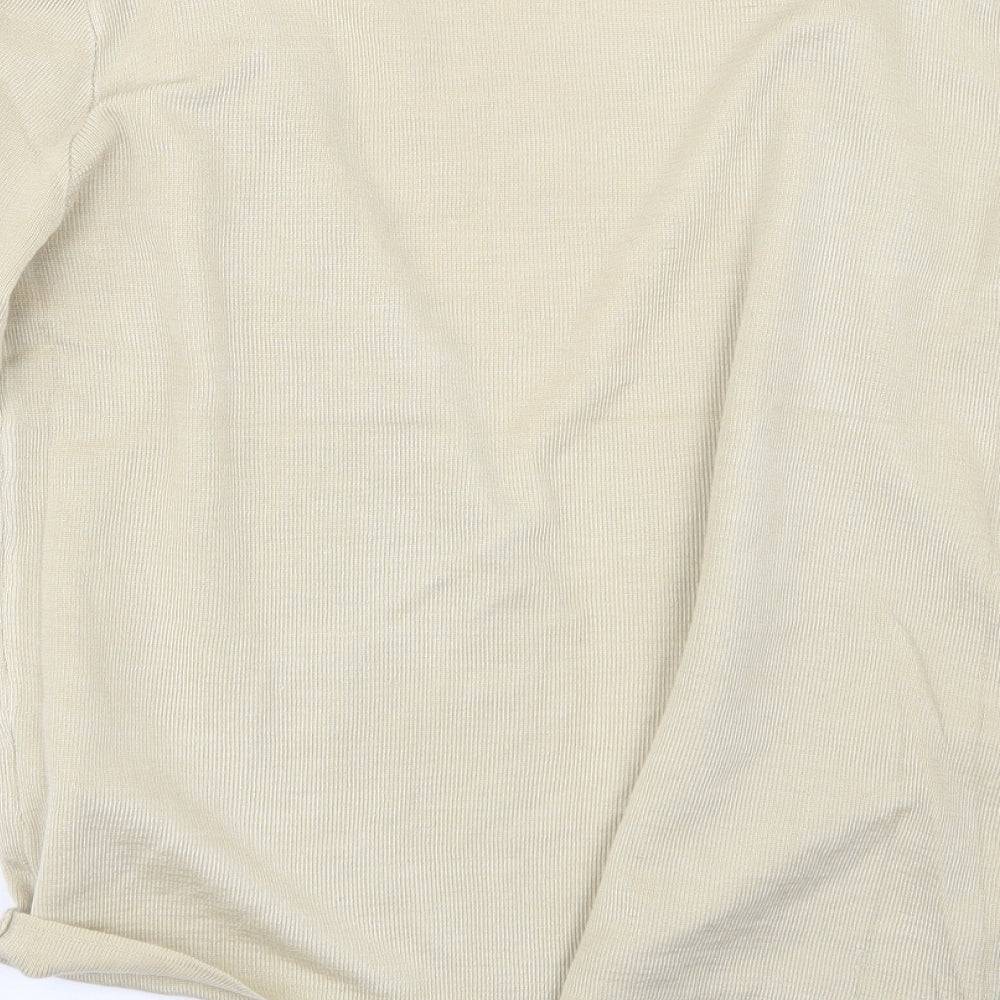 Morghy Womens Beige  Knit Cardigan Jumper Size S