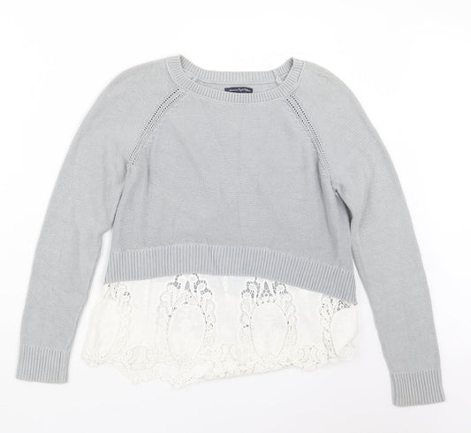 American Eagle Outfitters Womens Grey  Knit Pullover Jumper Size S