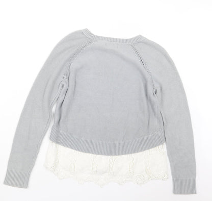 Womens UK Size S American Eagle Outfitters Grey Pullover Jumper