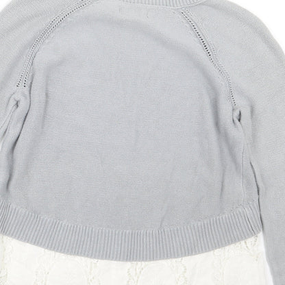Womens UK Size S American Eagle Outfitters Grey Pullover Jumper
