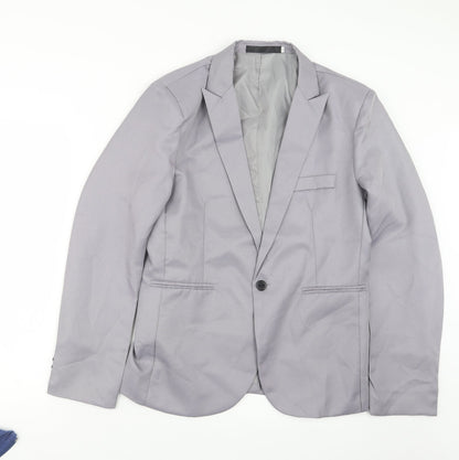 Preworn Mens Grey   Jacket Suit Jacket Size 34