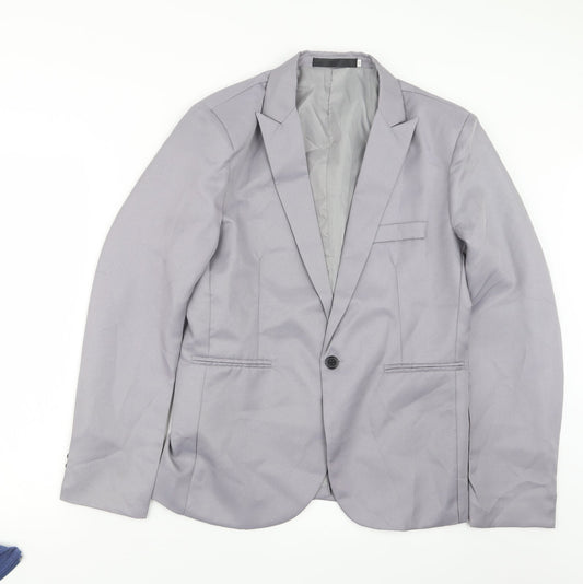 Preworn Mens Grey   Jacket Suit Jacket Size 34