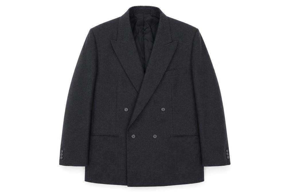 Front view of The Burton Collection men’s grey jacket suit jacket, size 40