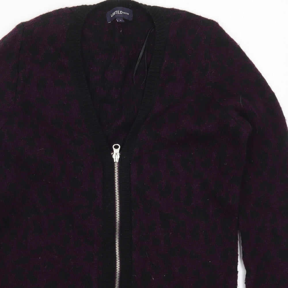 Womens UK Size 6 Marks and Spencer Purple Full Zip Jumper