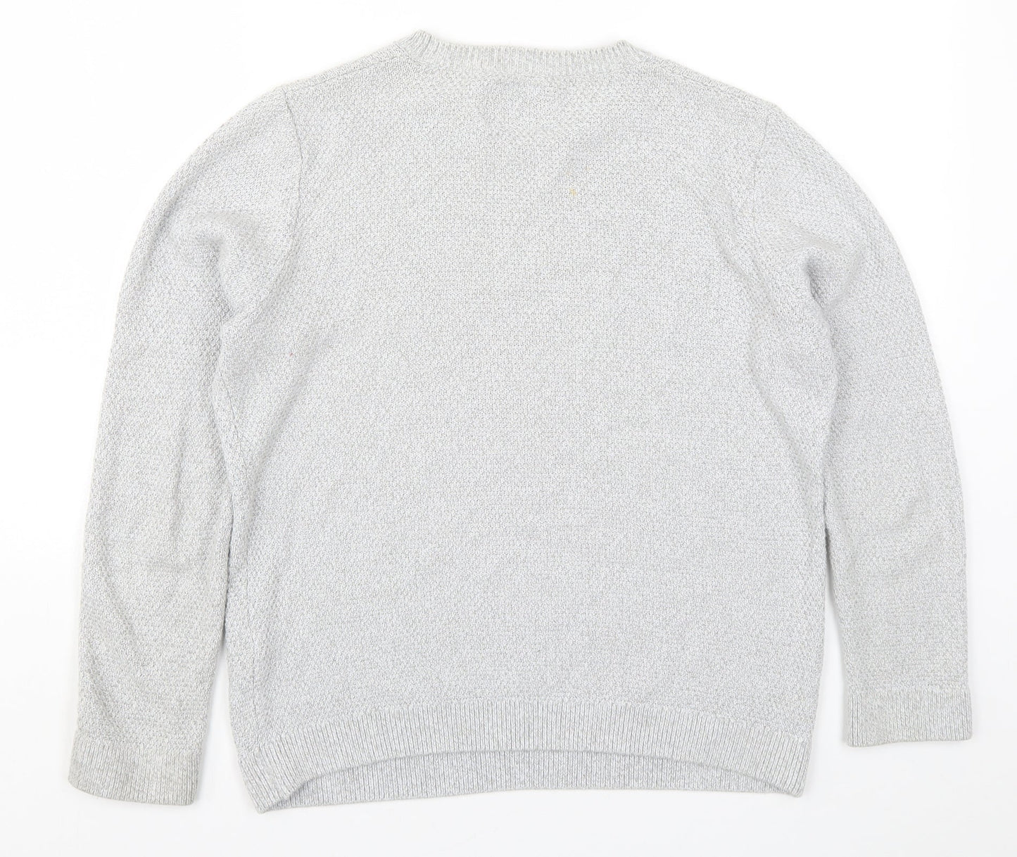 Topman Mens Grey  Knit Pullover Jumper Size S