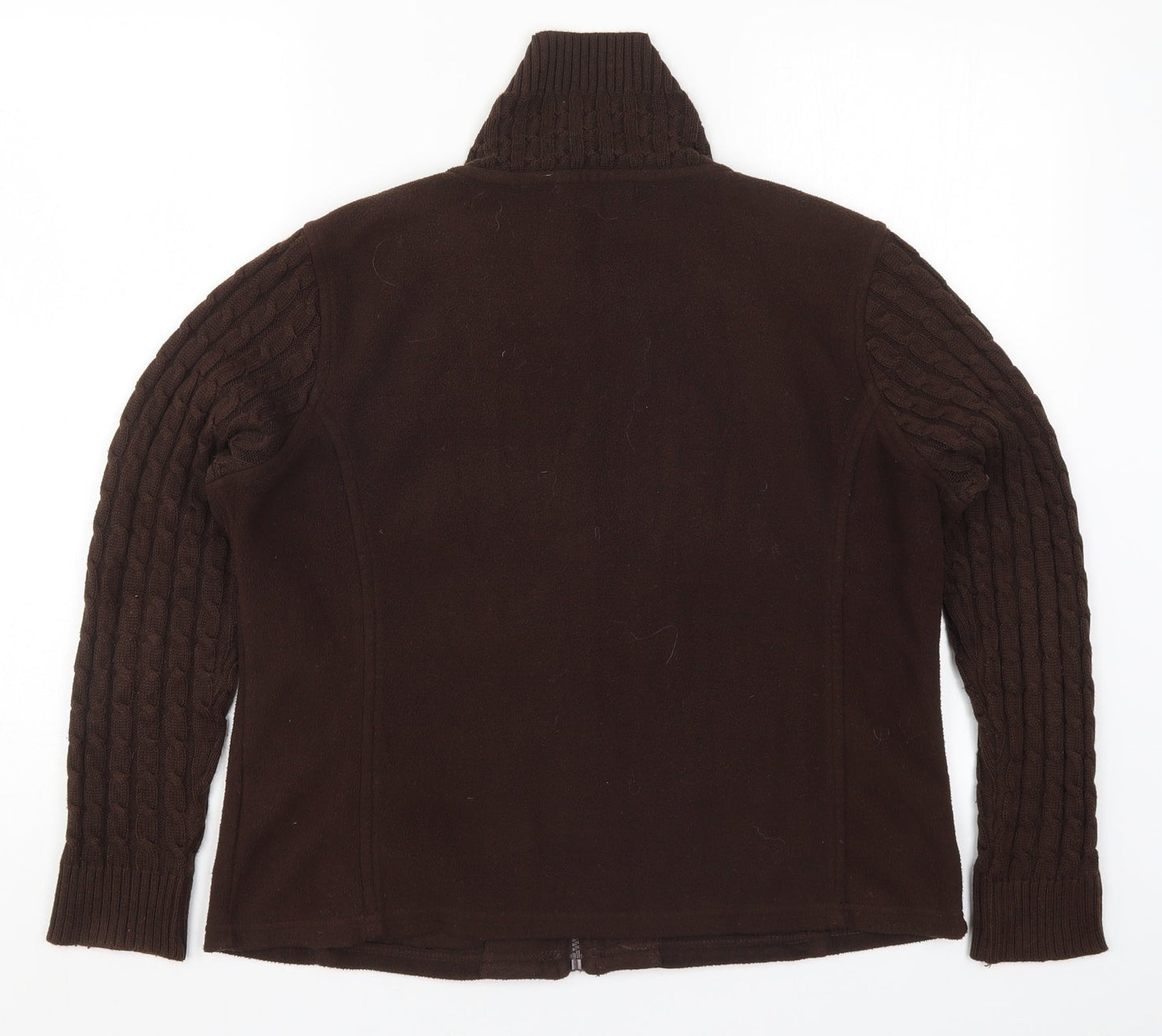 Klass Womens Brown  Fleece Jacket  Size L