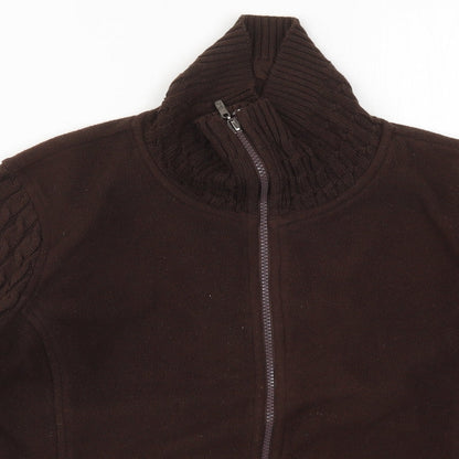 Klass Womens Brown  Fleece Jacket  Size L
