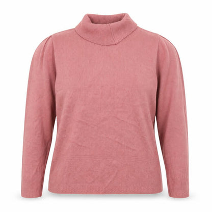 Front view of Damart women’s pink knit jumper, size UK 14