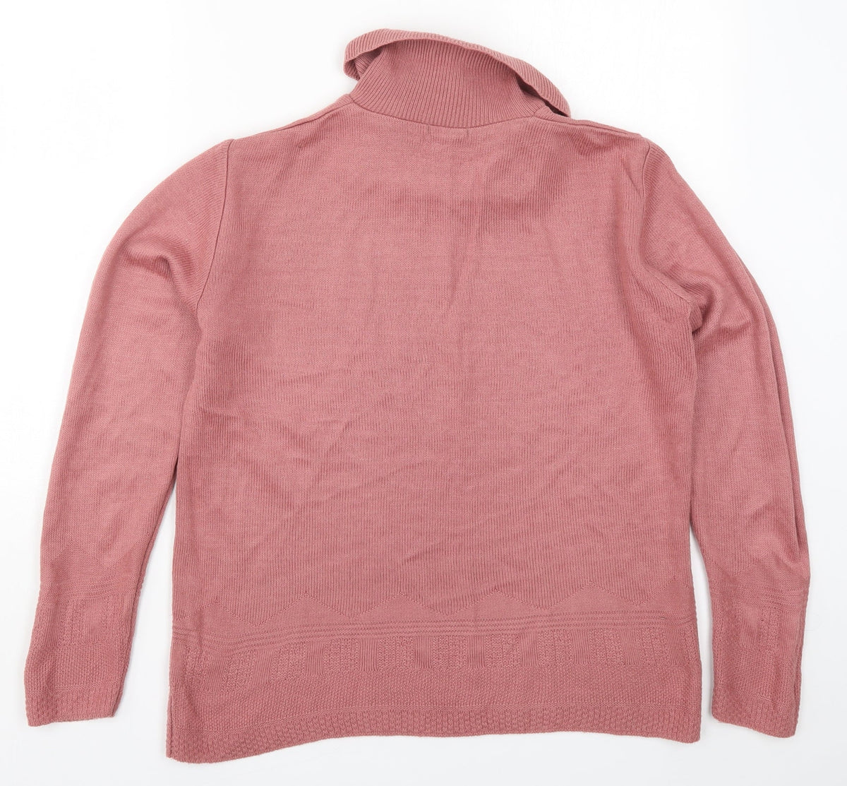 Back view of Damart women’s pink knit jumper, size UK 14