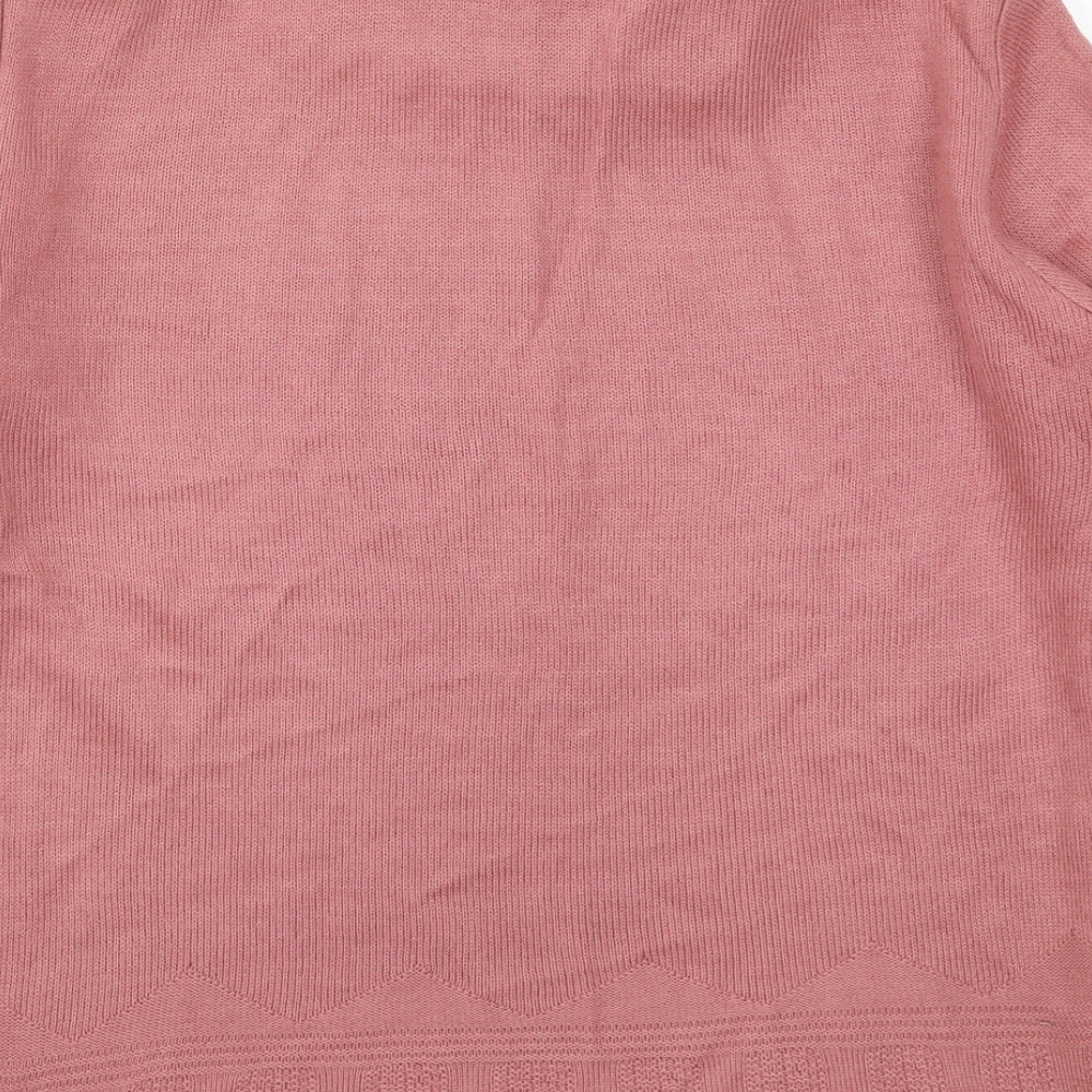 Brand and care label for Damart women’s pink knit jumper, size UK 14
