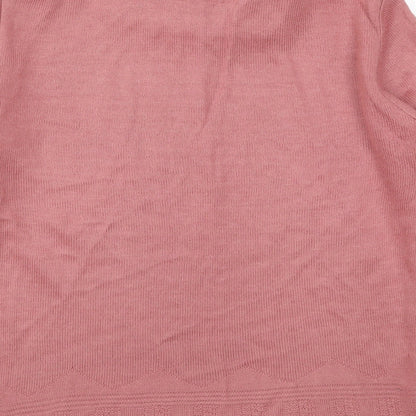 Brand and care label for Damart women’s pink knit jumper, size UK 14