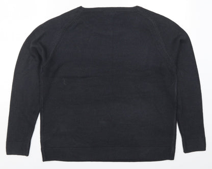 Womens UK Size 14 Preworn Grey Pullover Jumper