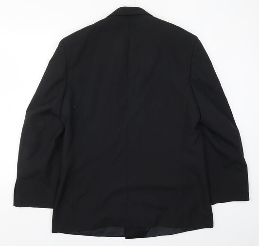 Mens UK Size 42 Preworn Regular Black Suit Jacket