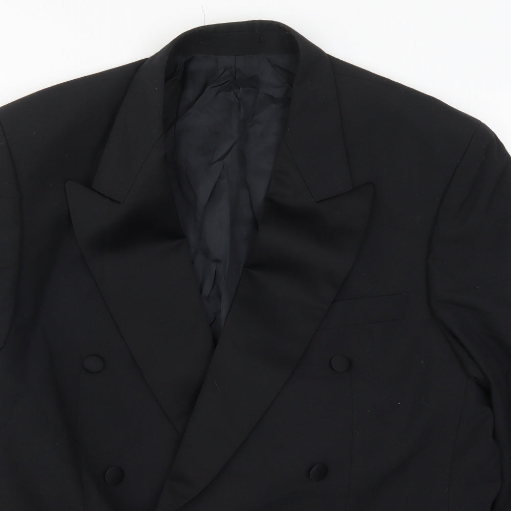 Mens UK Size 42 Preworn Regular Black Suit Jacket