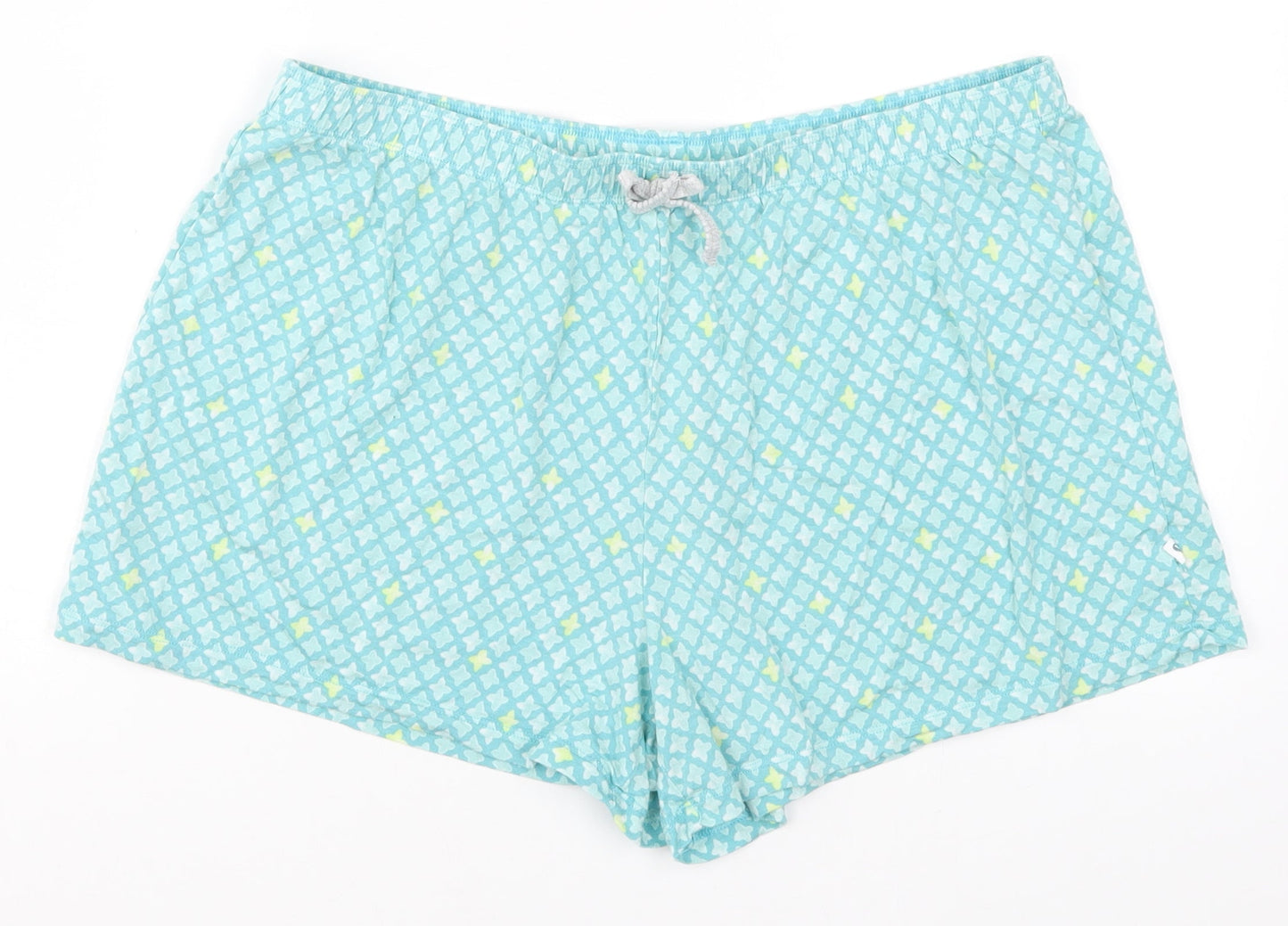 Jane & Bleecker Womens Blue Geometric  Sailor Shorts Size L - Pyjama Shorts