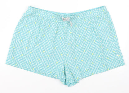 Jane & Bleecker Womens Blue Geometric  Sailor Shorts Size L - Pyjama Shorts