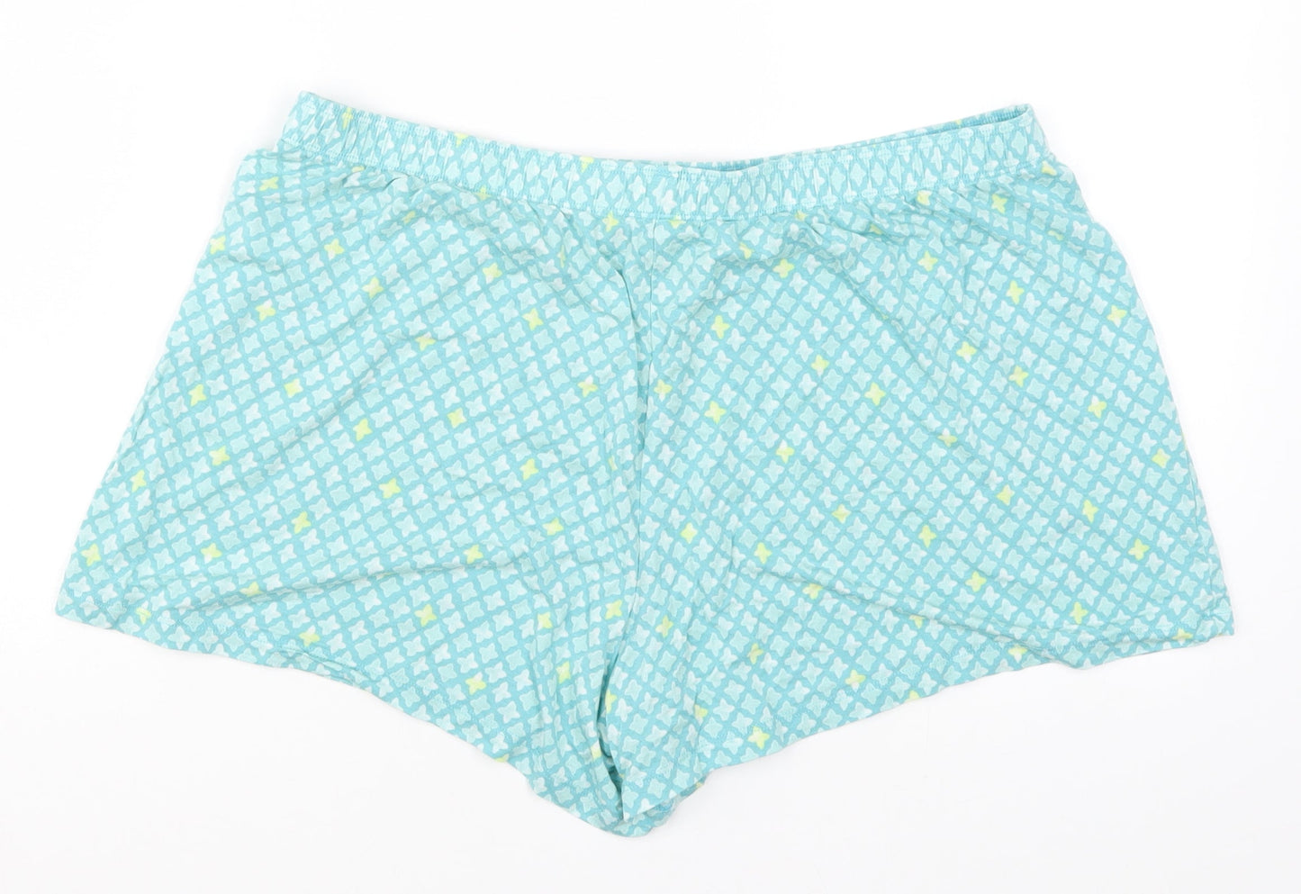 Jane & Bleecker Womens Blue Geometric  Sailor Shorts Size L - Pyjama Shorts
