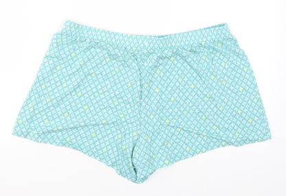 Jane & Bleecker Womens Blue Geometric  Sailor Shorts Size L - Pyjama Shorts