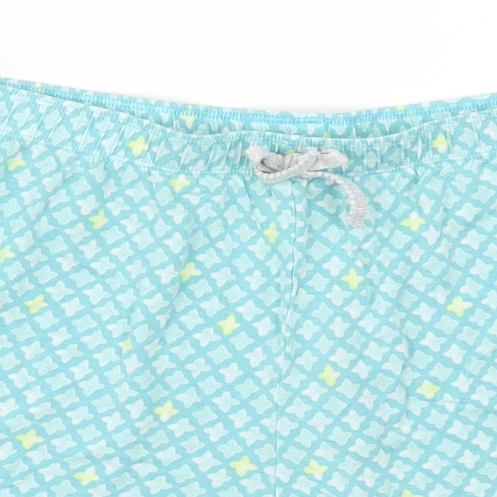 Jane & Bleecker Womens Blue Geometric  Sailor Shorts Size L - Pyjama Shorts