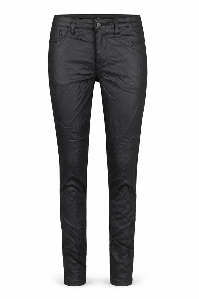 Front view of DENIM CO. women’s black jegging leggings, size UK 8, 28-inch leg