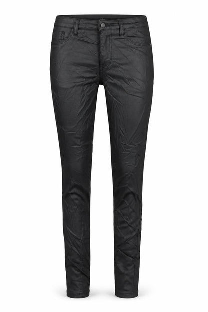 Front view of DENIM CO. women’s black jegging leggings, size UK 8, 28-inch leg