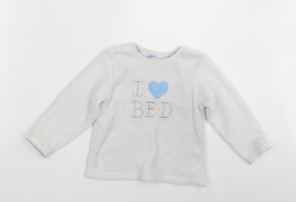 Young Dimension Girls White   Pullover Jumper Size 4-5 Years  - I love Bed