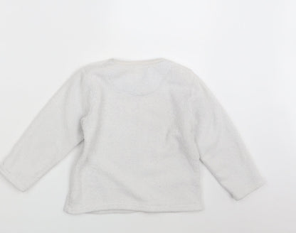 Young Dimension Girls White   Pullover Jumper Size 4-5 Years  - I love Bed