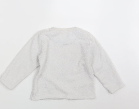 Young Dimension Girls White   Pullover Jumper Size 4-5 Years  - I love Bed