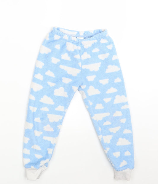 Young Dimension Girls Blue Colourblock  Sweatpants Trousers One Size - Waist 18in; Inside  leg 17in