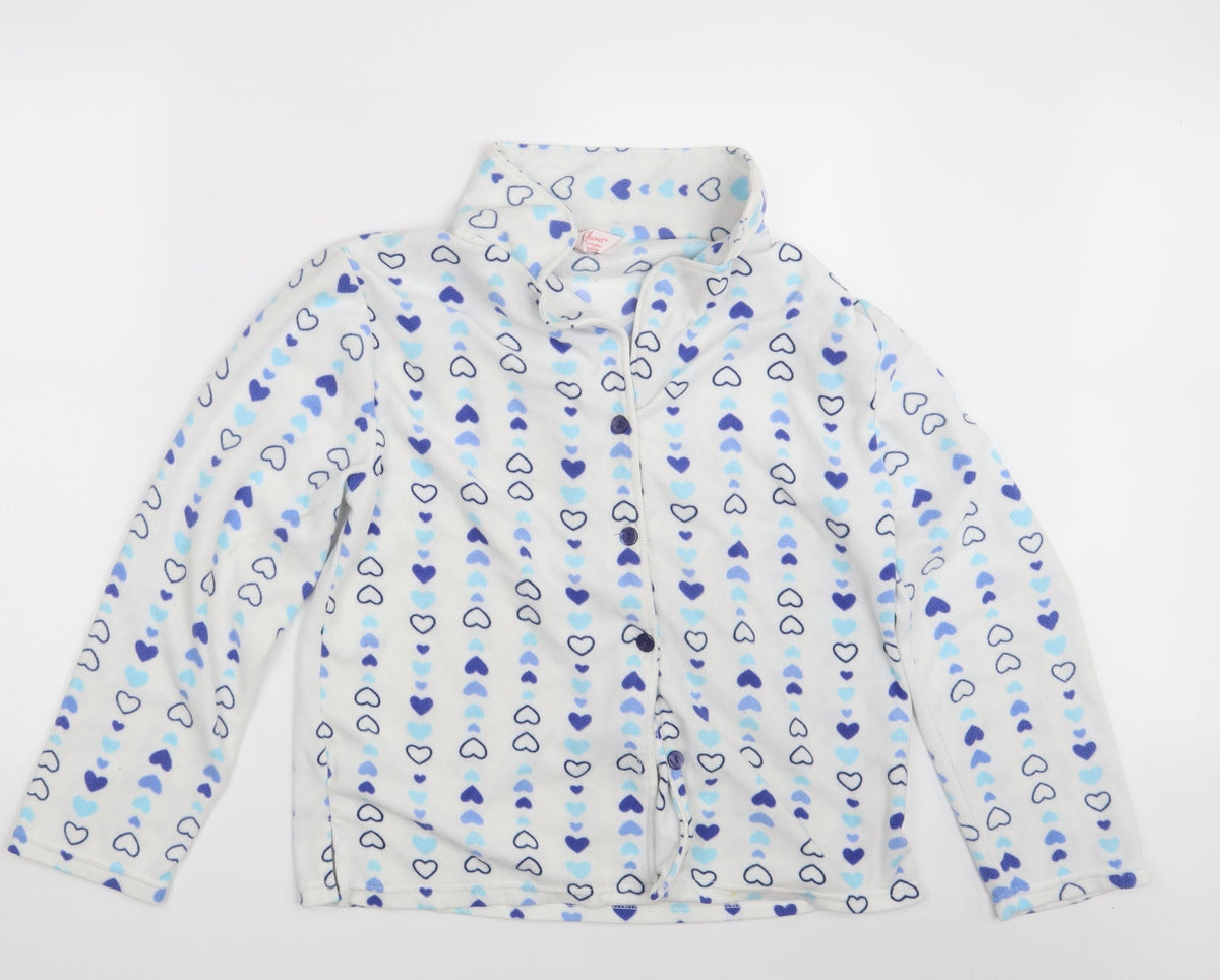 Secret Possessions Womens White Solid  Top Pyjama Top Size 12