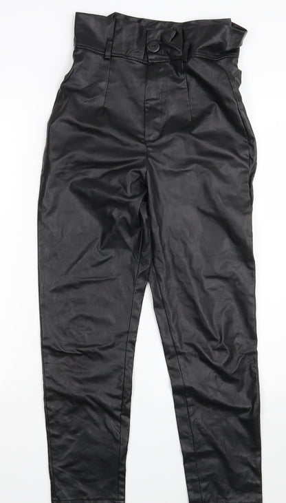 Womens UK Size 8 PRETTYLITTLETHING Regular Fit  Black Trousers