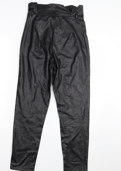 Womens UK Size 8 PRETTYLITTLETHING Regular Fit  Black Trousers